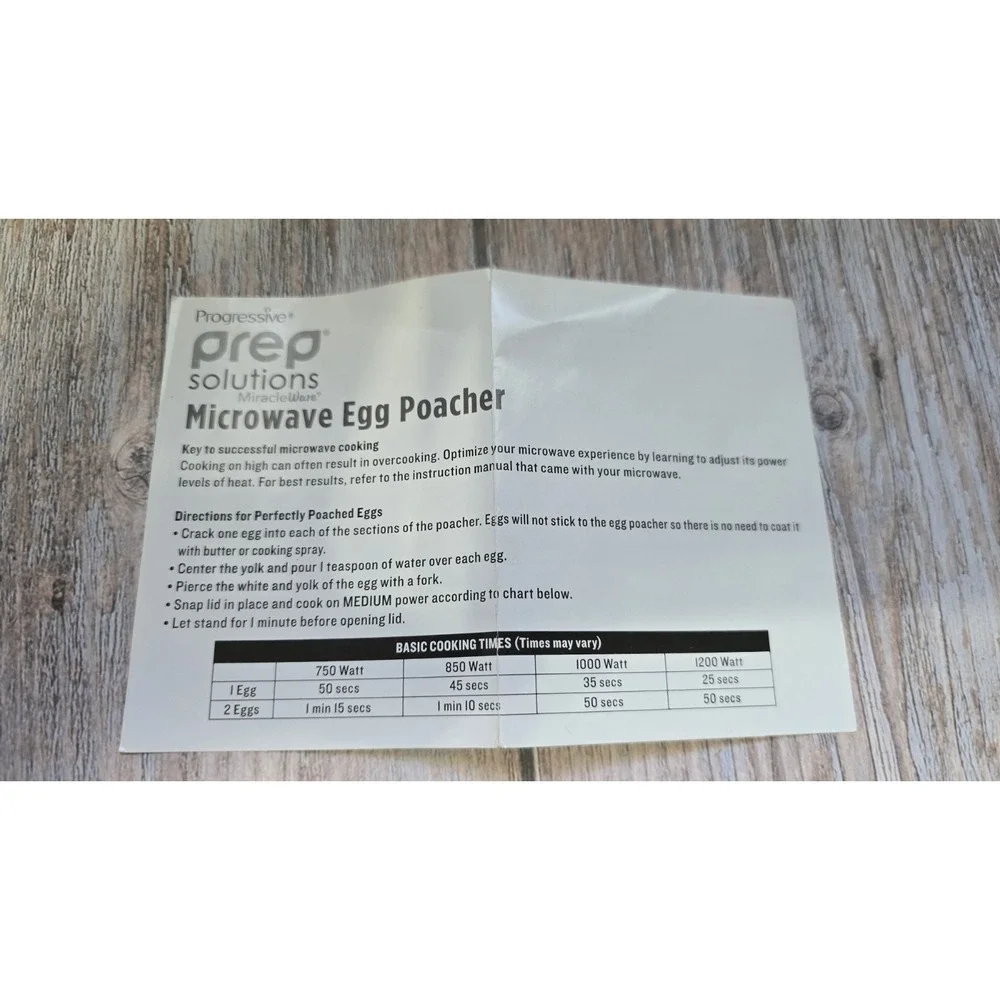 Miracle WARE by Progressive Microwave Egg Poacher Yellow With To ...
